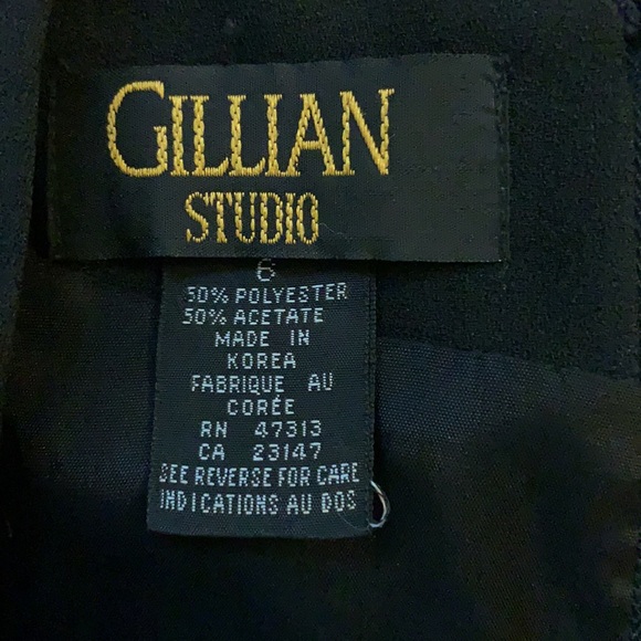 Almost new Gillian black coat-style dress with lace at neckline/pockets, size 6. - Picture 2 of 6